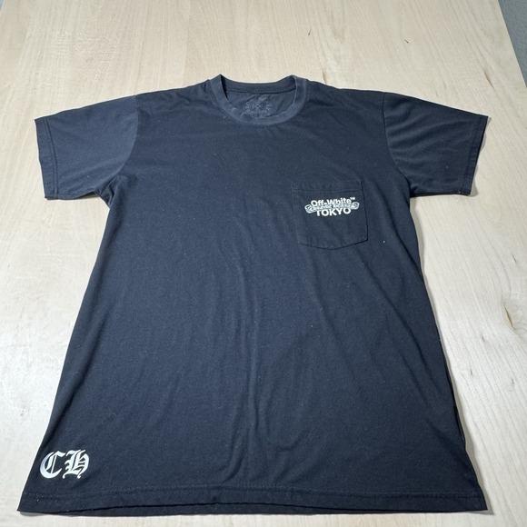 Chrome Hearts 2212-304-0500 OFF-WHITE 2016 TOKYO‎ LIMITED T-SHIRT BLACK L Used - Picture 1 of 10